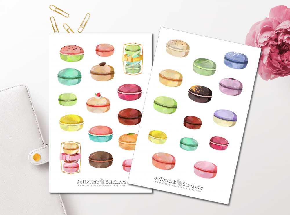 Colorful Macarons Sticker Set